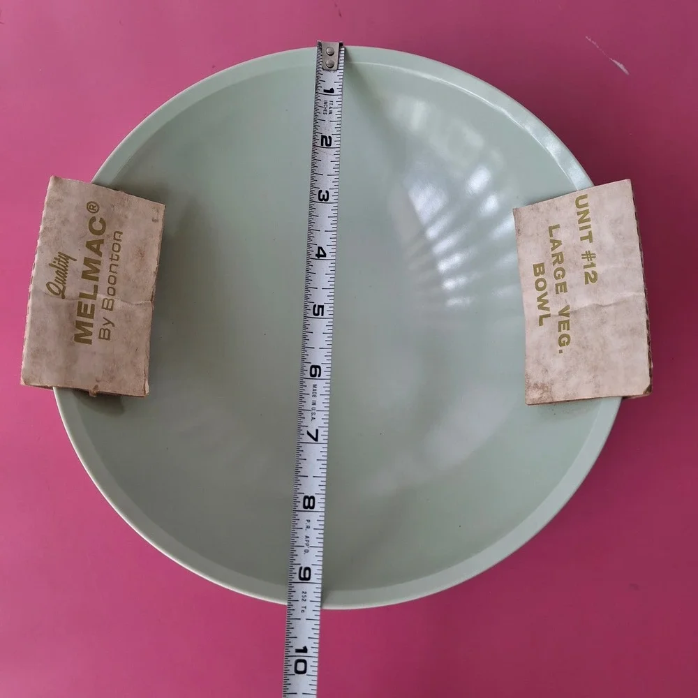 Boonton Melmac Large Vegetable Serving Bowl Seafoam Green Vintage Set of 3 MCM